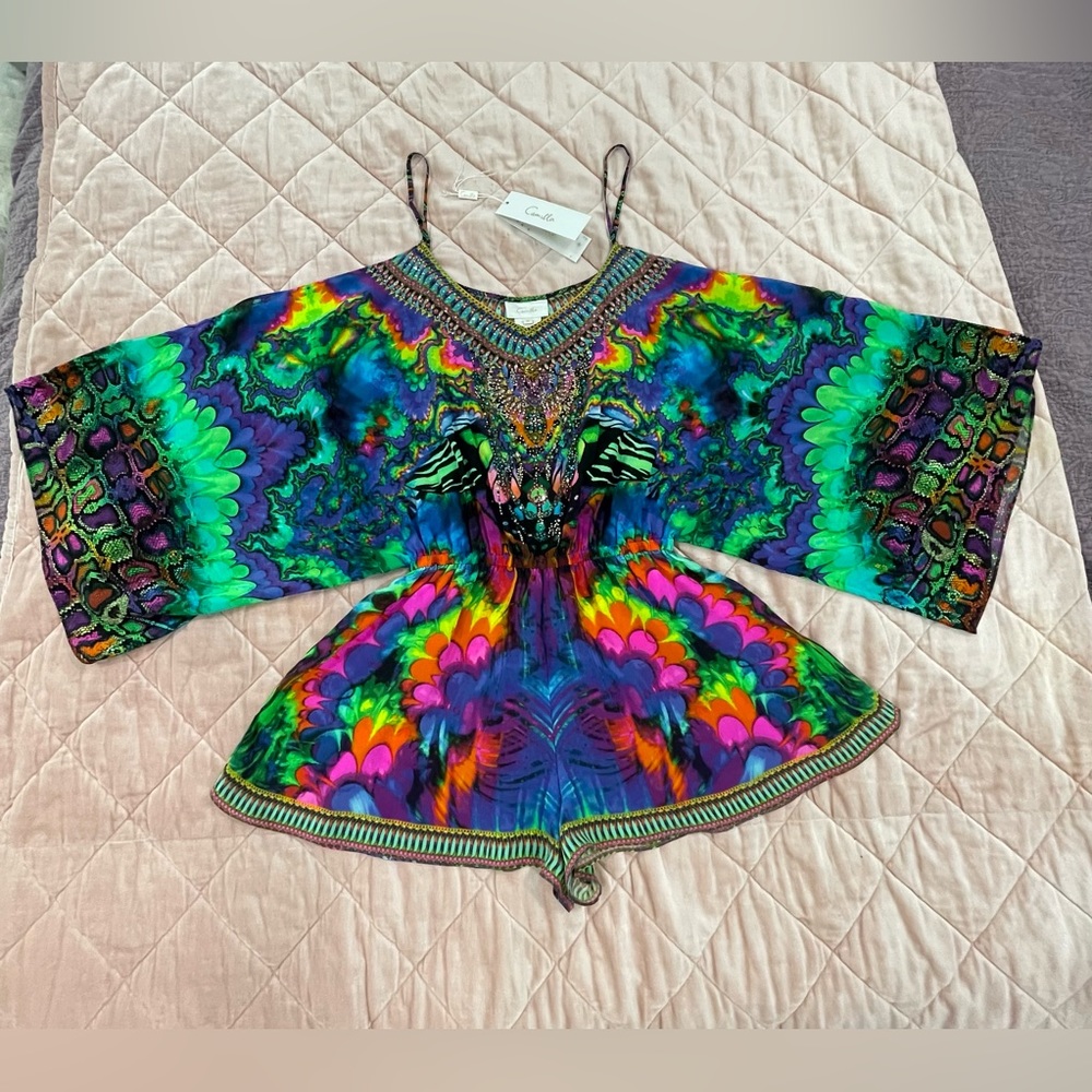 NWT Camilla Hyped Up Hippie Drop Shoulder Playsuit Size XS